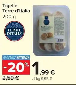 Carrefour Market Tigelle Terre d'Italia offerta