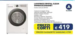Esselunga LAVATRICE CRYSTAL CLEAN WW80GC04DAHET offerta