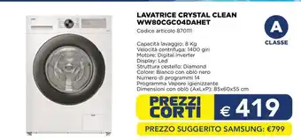 LAVATRICE CRYSTAL CLEAN WW80GC04DAHET