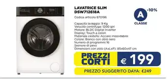 LAVATRICE SLIM DSW712618A