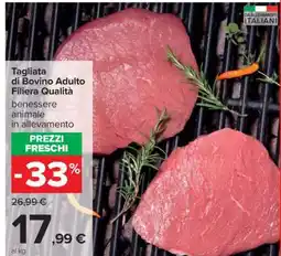 Carrefour Tagliata di Bovino Adulto Filiera Qualità offerta