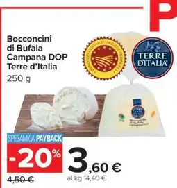 Carrefour Bocconcini di Bufala Campana DOP Terre d’Italia offerta