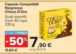 Carrefour Capsule Compatibili Nespresso Chicco D’Oro offerta