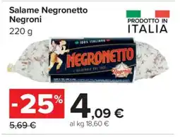 Carrefour Salame Negronetto Negroni offerta