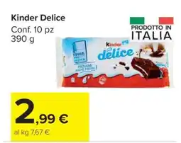 Carrefour Kinder Delice offerta