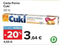 Carrefour Carta Forno Cuki offerta