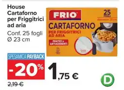 Carrefour House Carta Forno per Friggitrici ad aria offerta