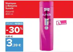 Carrefour Shampoo o Balsamo Sunsilk offerta