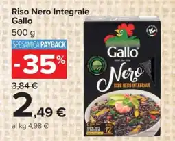 Carrefour Riso Nero Integrale Gallo offerta