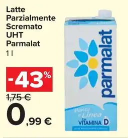 Carrefour Market Latte Parzialmente Scremato UHT Parmalat offerta