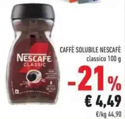 Conad Caffè solubile NESCAFÈ classico offerta