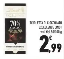 Conad Tavoletta di cioccolato excellence LINDT offerta