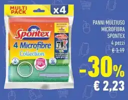 Conad Panni multiuso microfibra SPONTEX 4 pezzi offerta