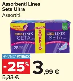 Carrefour Market Assorbenti Lines Seta Ultra offerta