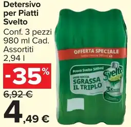 Carrefour Market Detersivo per Piatti Svelto offerta