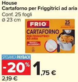 Carrefour Market House Cartaforno per Friggitrici ad aria offerta