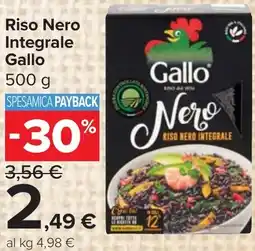 Carrefour Market Riso Nero Integrale Gallo offerta