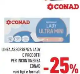 Conad Linea assorbenza lady e prodotti per incontinenza CONAD offerta