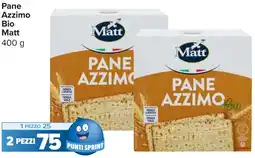 Carrefour Market Pane Azzimo Bio Matt offerta
