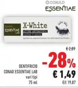 Conad Dentifricio conad essentiae lab offerta