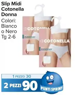 Carrefour Market Slip Midi Cotonella Donna offerta