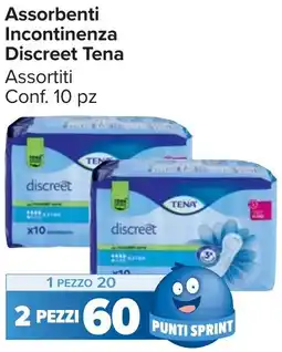 Carrefour Market Assorbenti Incontinenza Discreet Tena offerta