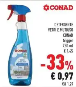 Conad Detergente vetri e mutiuso CONAD trigger offerta