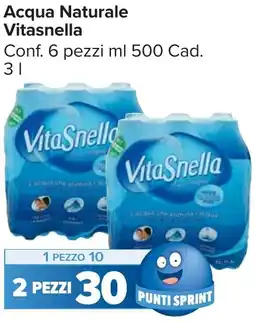 Carrefour Market Acqua Naturale Vitasnella offerta