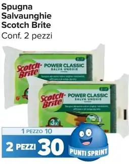 Carrefour Market Spugna Salvaunghie Scotch Brite offerta