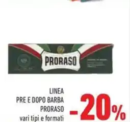 Conad Linea pre e dopo barba PRORASO offerta