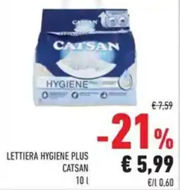 Conad Lettiera hygiene plus CATSAN offerta