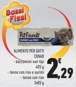 Conad Alimento per gatti conad bocconcini offerta