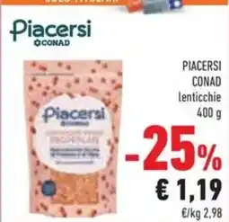 Conad PIACERSI CONAD lenticchie offerta