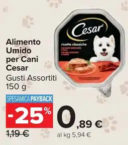 Carrefour Market Alimento Umido per Cani Cesar offerta