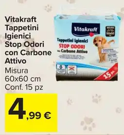 Carrefour Market Vitakraft Tappetini Igienici Stop Odori con Carbone Attivo offerta