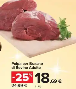 Carrefour Market Polpa per Brasato di Bovino Adulto offerta