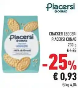 Conad Cracker leggeri PIACERSI CONAD offerta