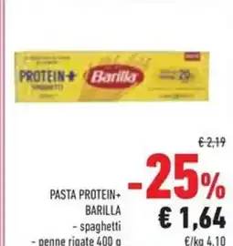Conad Pasta protein+ BARILLA spaghetti penne rigate offerta