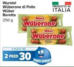 Carrefour Wurstel Wüberone di Pollo Wüber Beretta offerta