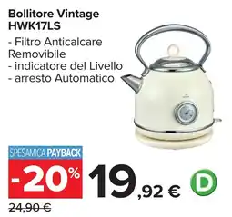 Carrefour Bollitore Vintage HWK17LS offerta