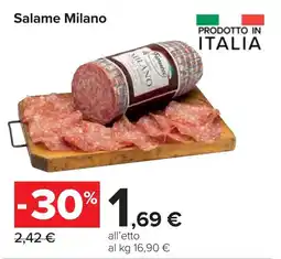 Carrefour Salame Milano offerta