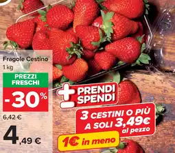 Carrefour Fragole Cestino offerta