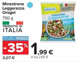 Carrefour Minestrone Leggerezza Orogel offerta