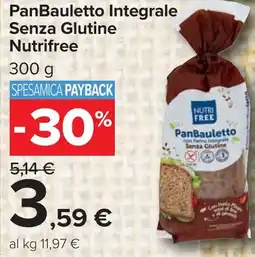 Carrefour PanBauletto Integrale Senza Glutine Nutrifree offerta