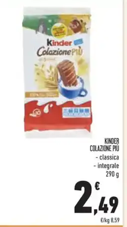 Conad Kinder colazione più classica integrale offerta