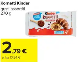 Carrefour Kornetti Kinder offerta