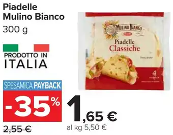 Carrefour Piadelle Mulino Bianco offerta
