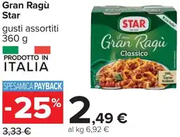 Carrefour Gran Ragù Star offerta