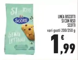 Conad Linea biscotti si con RISO SCOTTI offerta