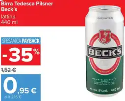Carrefour Birra Tedesca Pilsner Beck's offerta